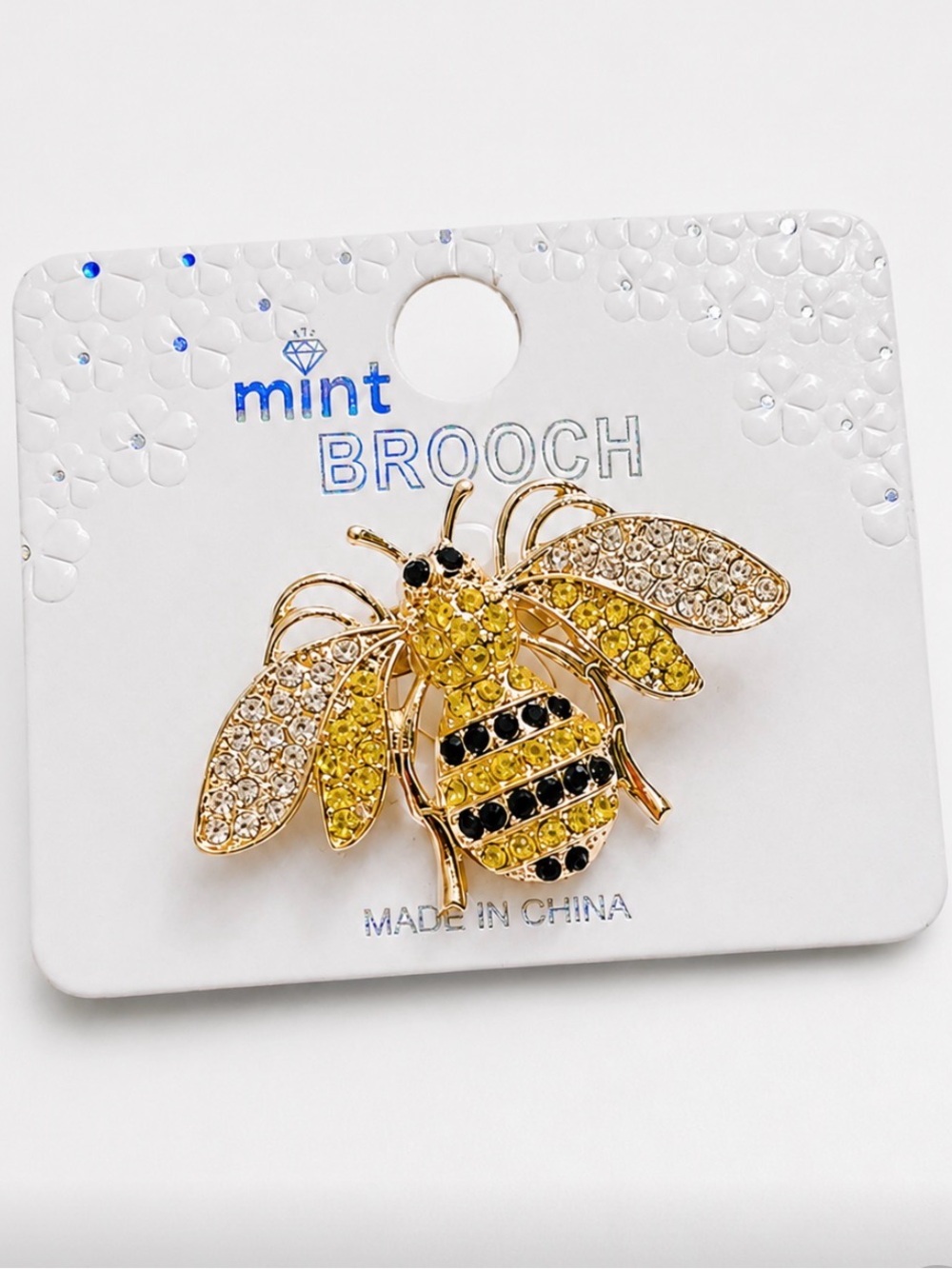 STUNNING RHINESTONE EMBELLISHED BEE BROOCH